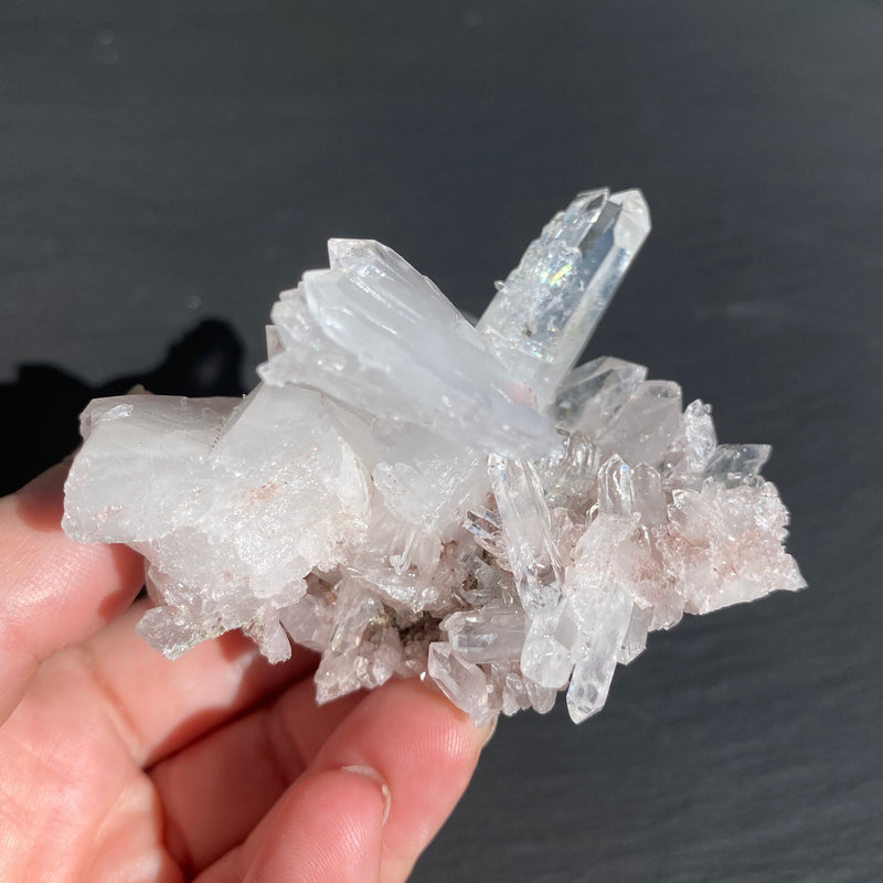 Pink Lemurian Faden Quartz Cluster - 23