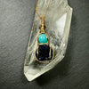 Amazonite and Azurite Crystal Pendant