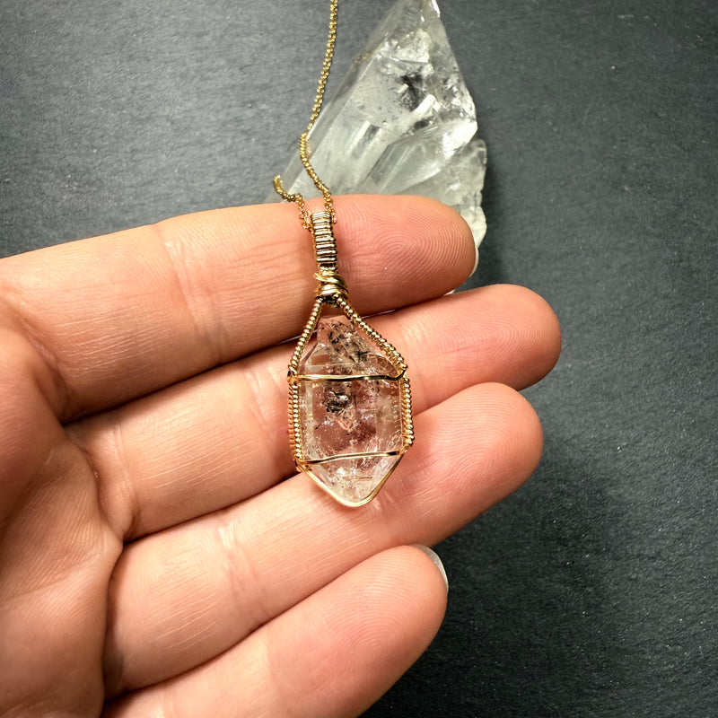 Tibetan Quartz Crystal Pendant