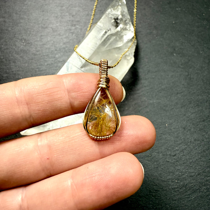 Rutilated Quartz Pendant