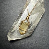 Natural Citrine Crystal Pendant