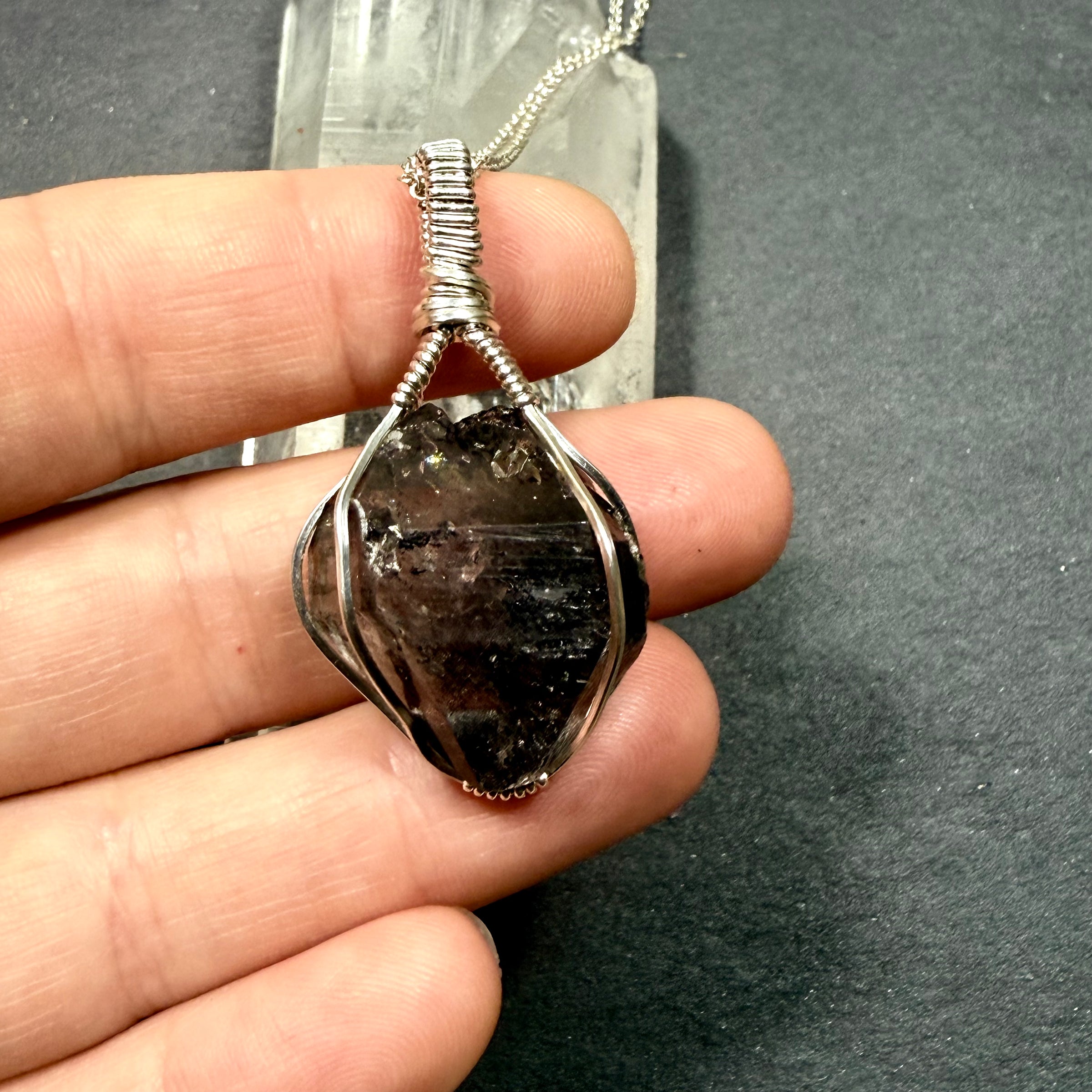 Tibetan Quartz Crystal Pendant