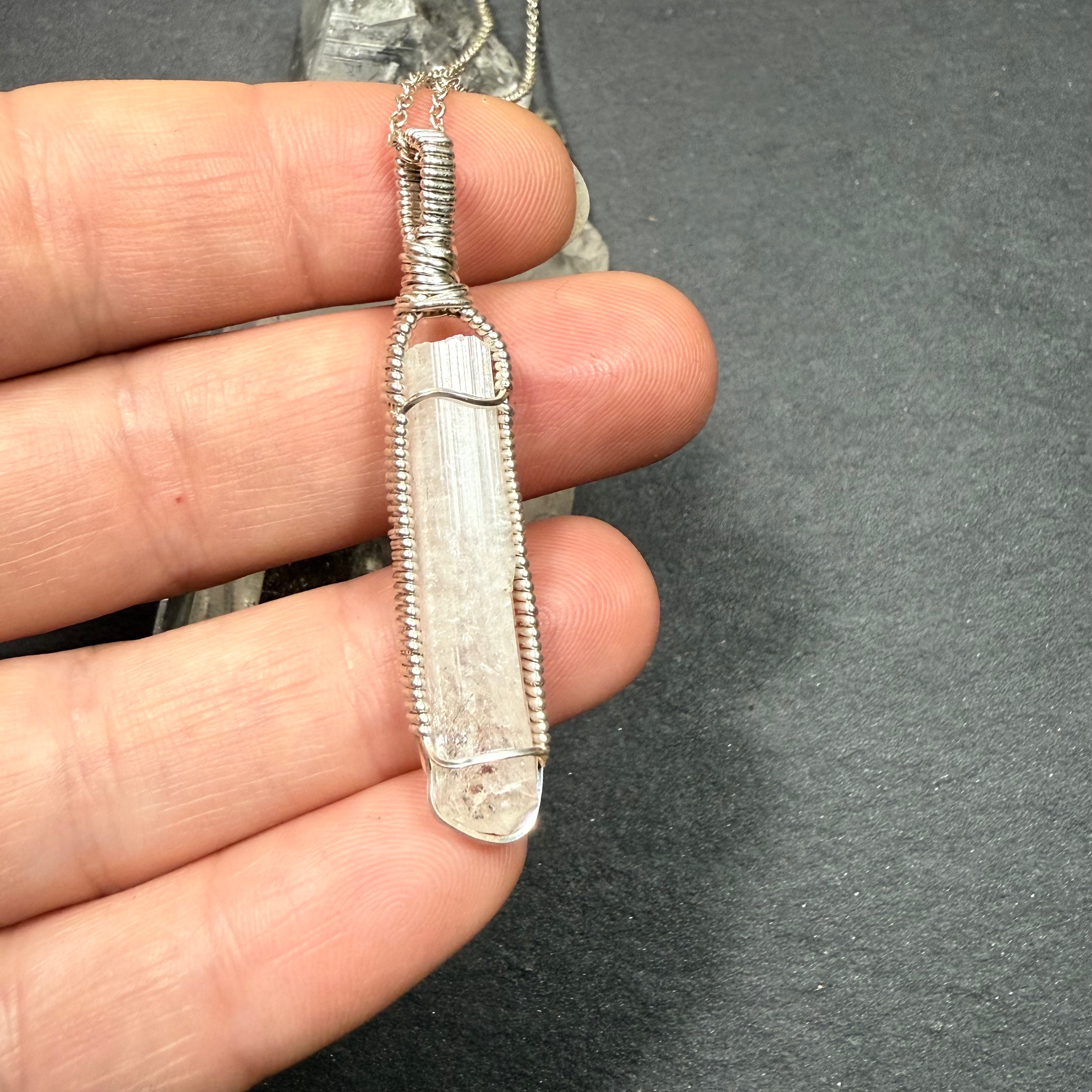 Danburite Crystal Pendant