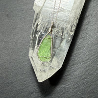 Green Kyanite Crystal Pendant