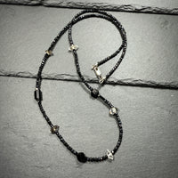 Protection Necklace: Black Tourmaline, Black Phantom Quartz, Black Spinel