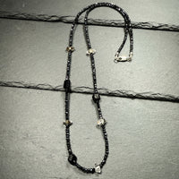 Protection Necklace: Black Tourmaline, Black Phantom Quartz, Black Spinel