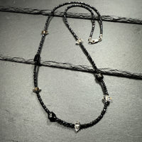 Protection Necklace: Black Tourmaline, Black Phantom Quartz, Black Spinel