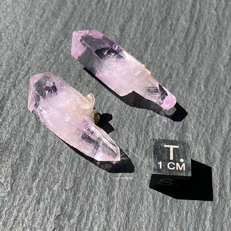 Amethyst Double Terminated Crystals from Vera Cruz - set of 2