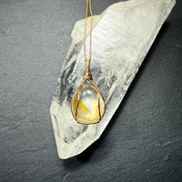 Golden Healer Quartz Crystal Pendant