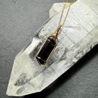 Black Tourmaline Crystal Pendant | Protection, Banish Negative Energy