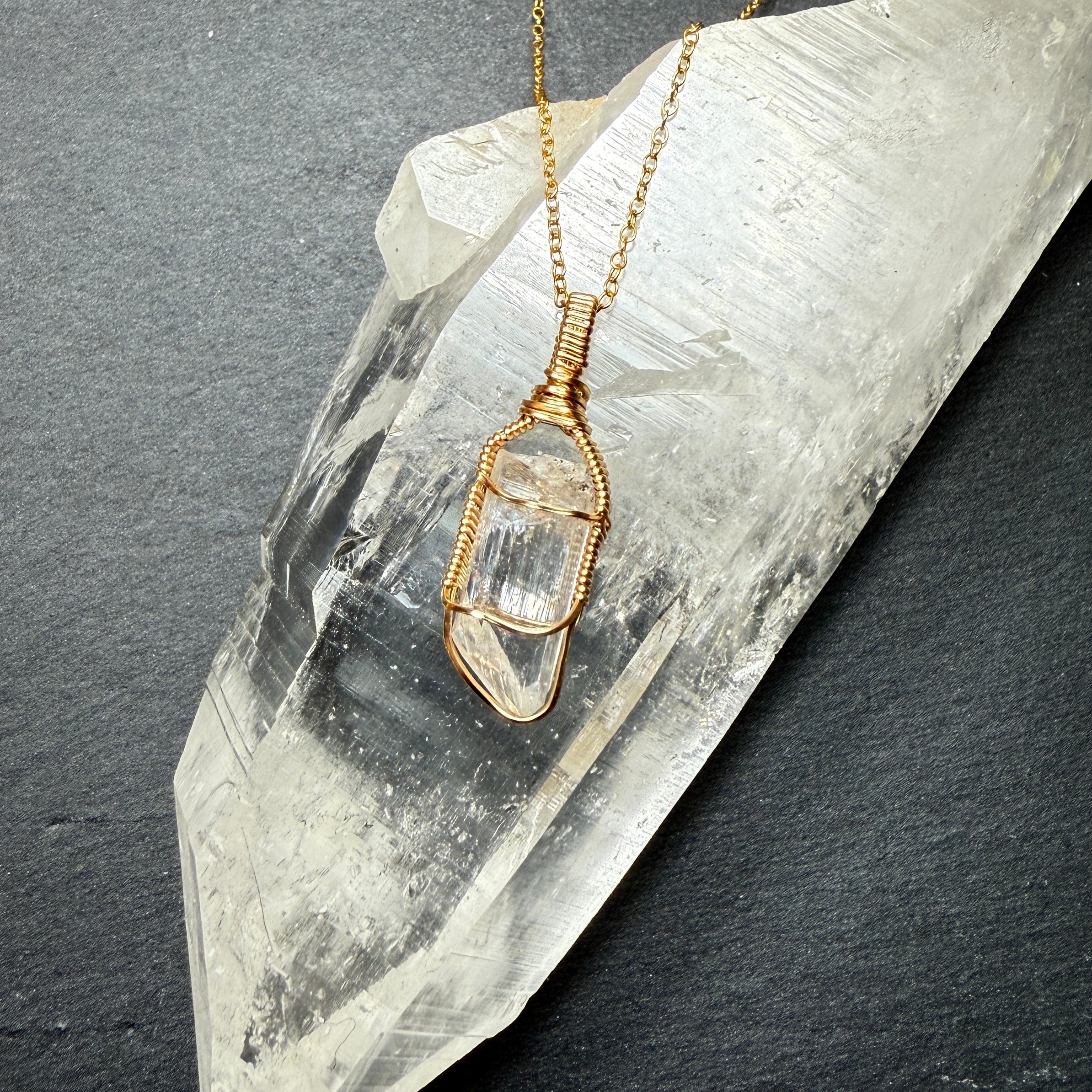 Danburite Crystal Pendant