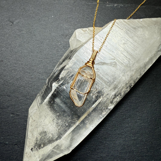 Danburite Crystal Pendant