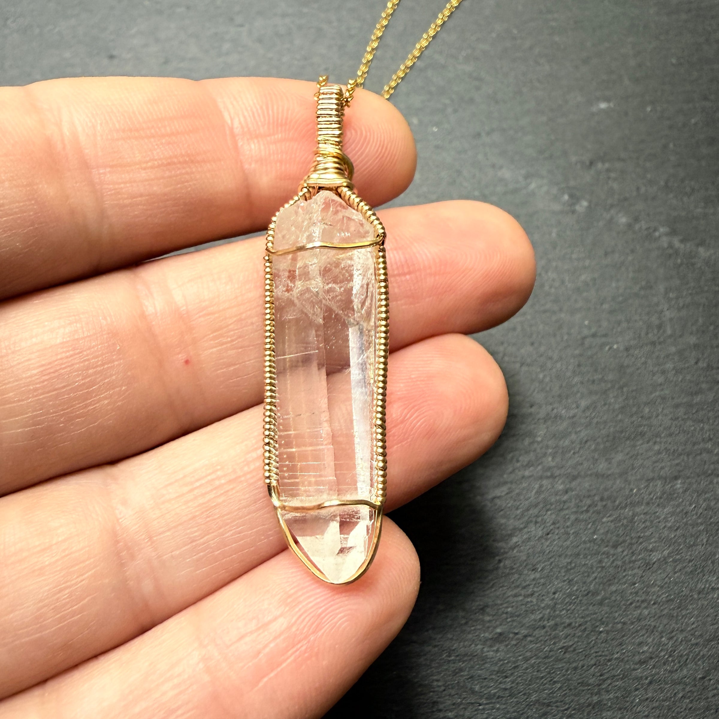 Lemurian Quartz Crystal Pendant