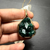 Dioptase Crystal Pendant