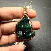 Dioptase Crystal Pendant