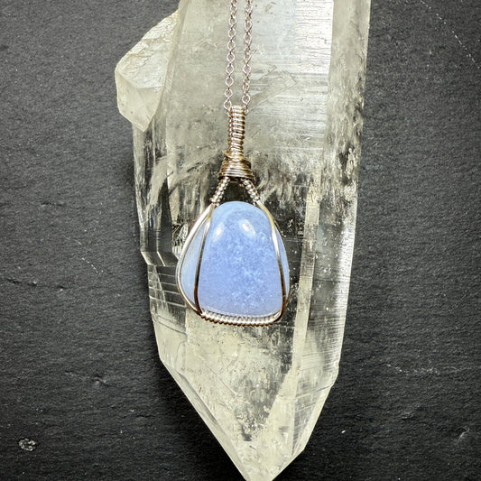 Blue Lace Agate Pendant