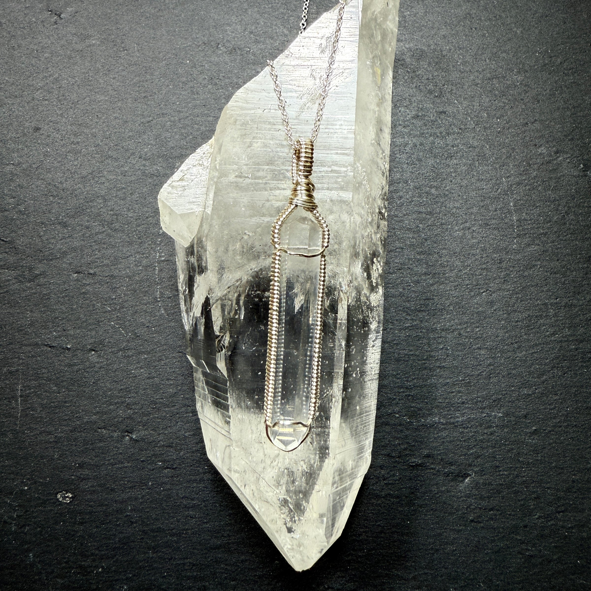Lemurian Quartz Crystal Pendant