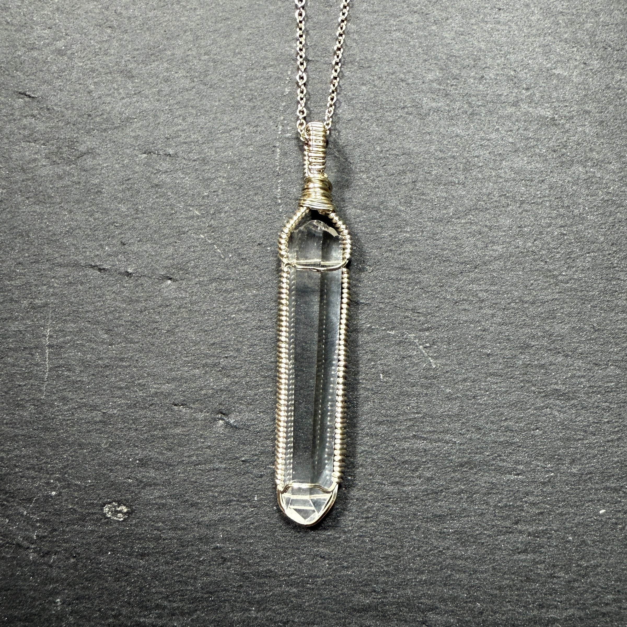 Lemurian Quartz Crystal Pendant