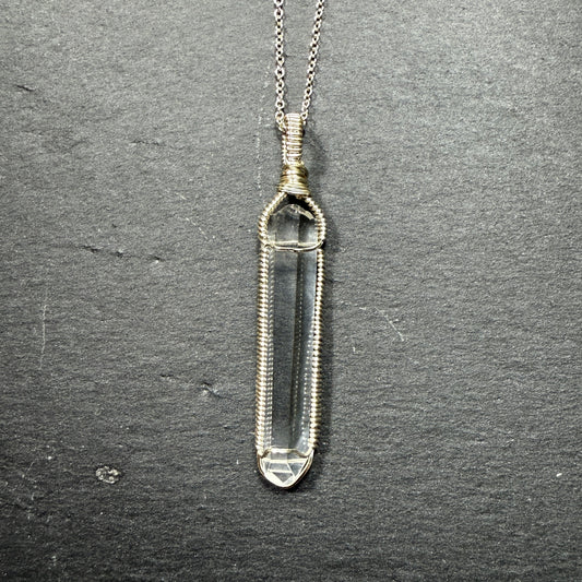 Lemurian Quartz Crystal Pendant