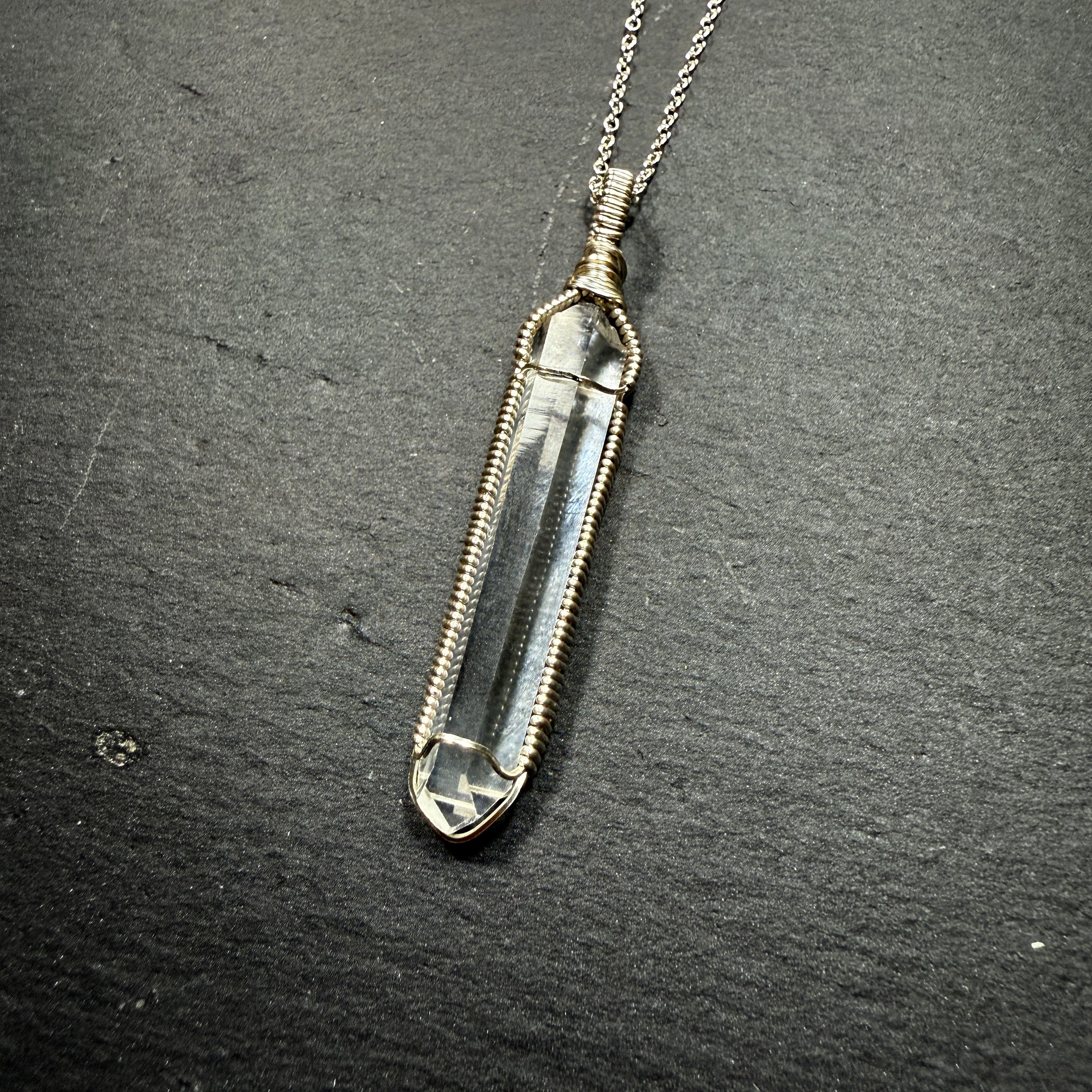 Lemurian Quartz Crystal Pendant