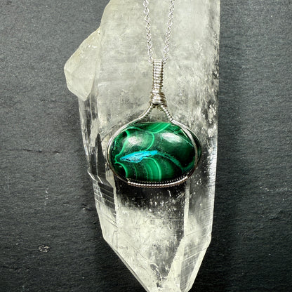 Malachite with Chrysocolla Pendant