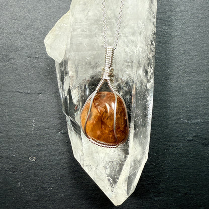 Golden Healer Quartz Crystal Pendant