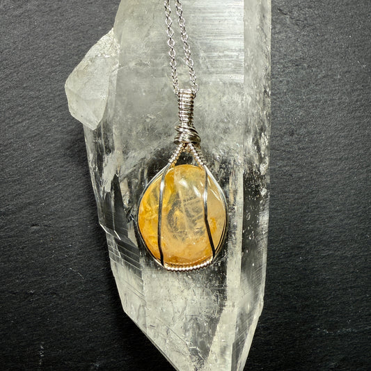 Golden Healer Quartz Crystal Pendant