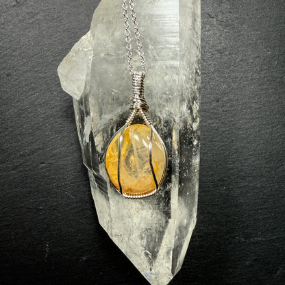 Golden Healer Quartz Crystal Pendant
