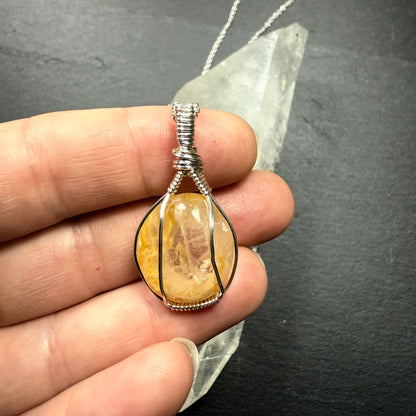 Golden Healer Quartz Crystal Pendant