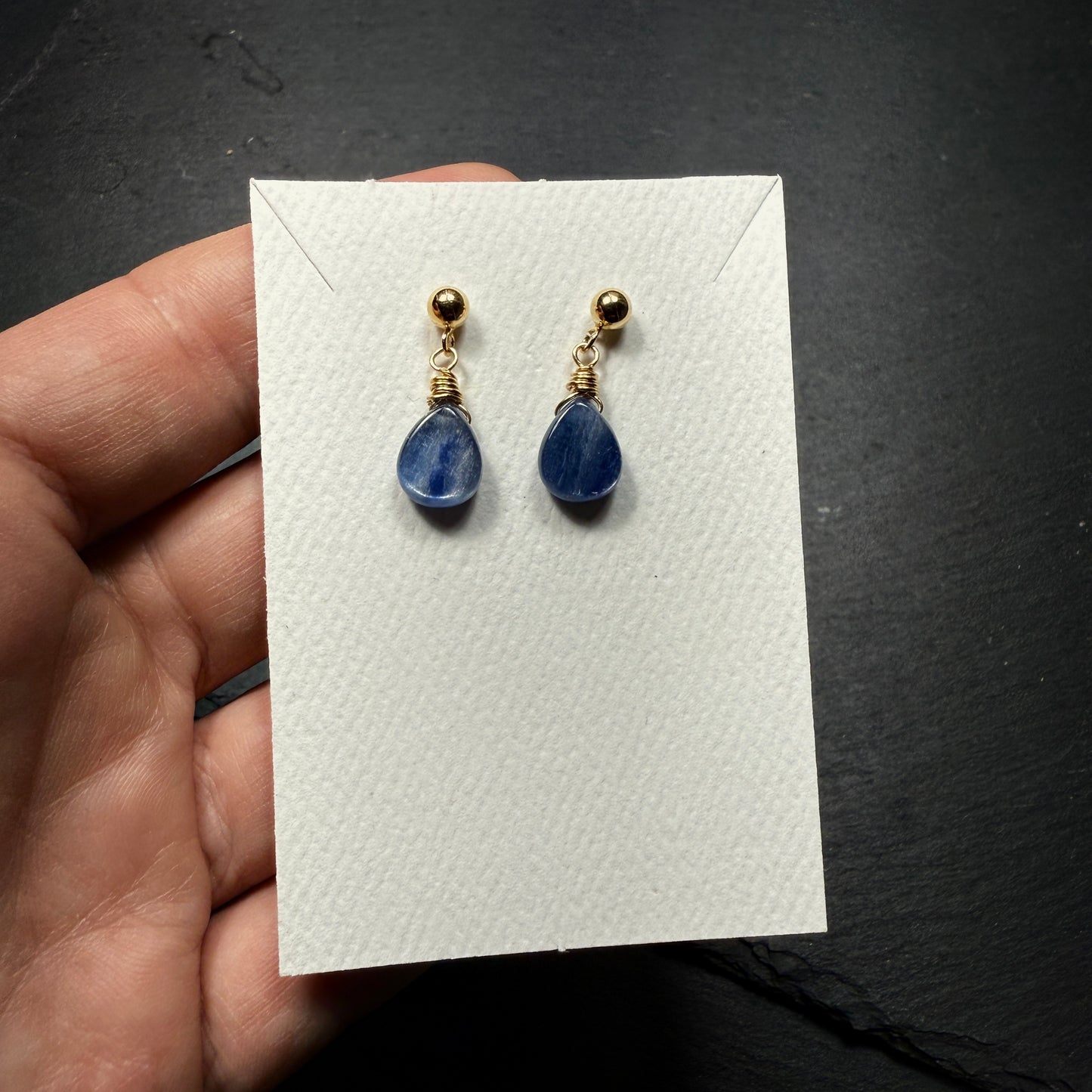 Blue Kyanite 14k Gold Filled Earrings