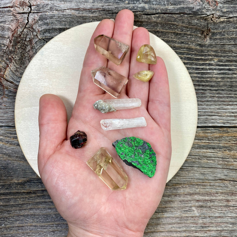 Forest Crystal Actinolite Phantom Quartz Pendant