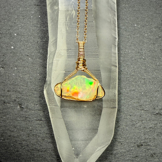 Opal Ridge Pendant - Natural Ethiopian Opal
