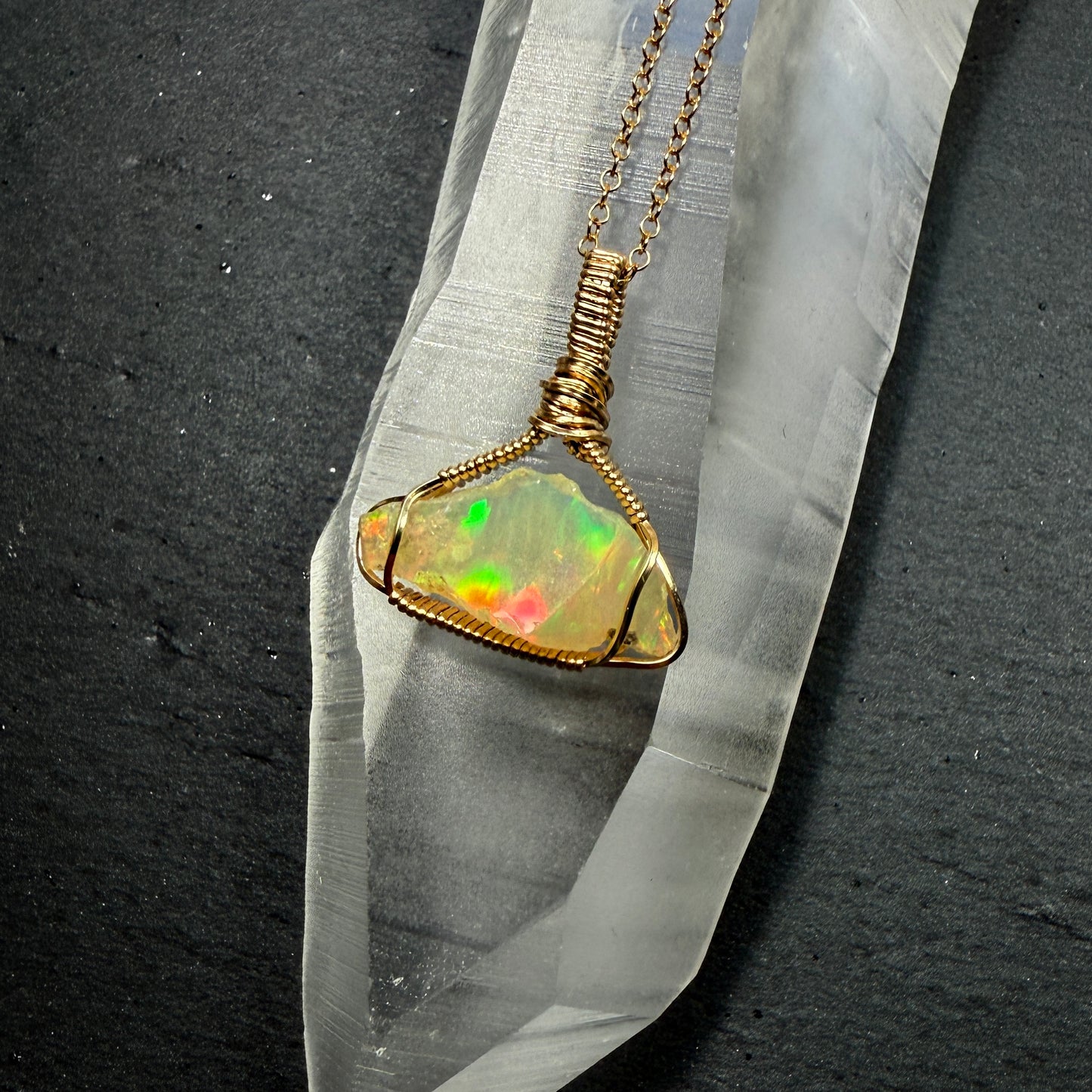 Opal Ridge Pendant - Natural Ethiopian Opal