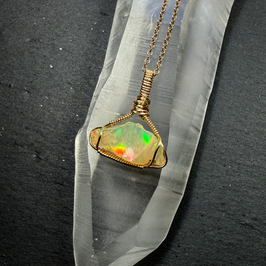 Opal Ridge Pendant - Natural Ethiopian Opal