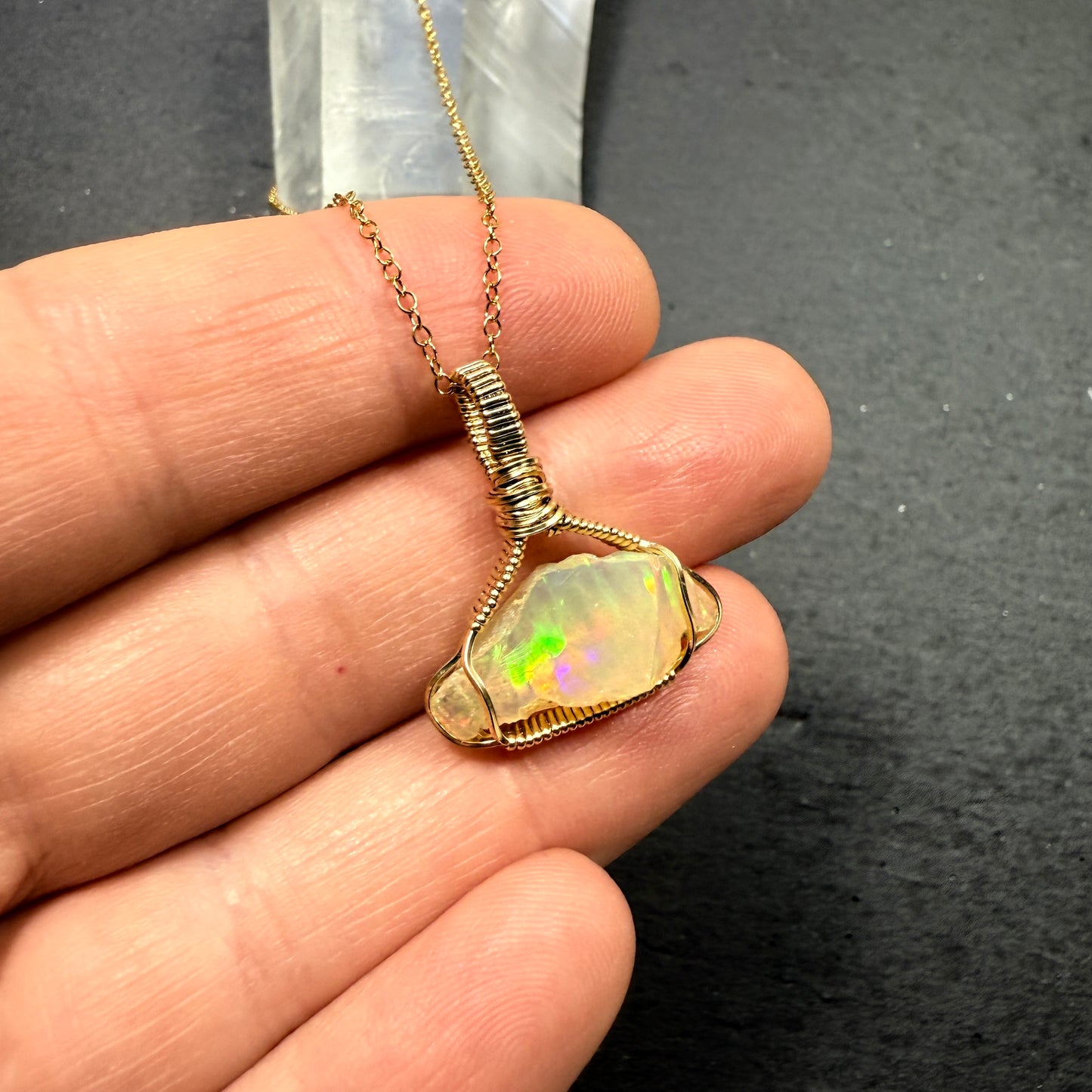 Opal Ridge Pendant - Natural Ethiopian Opal