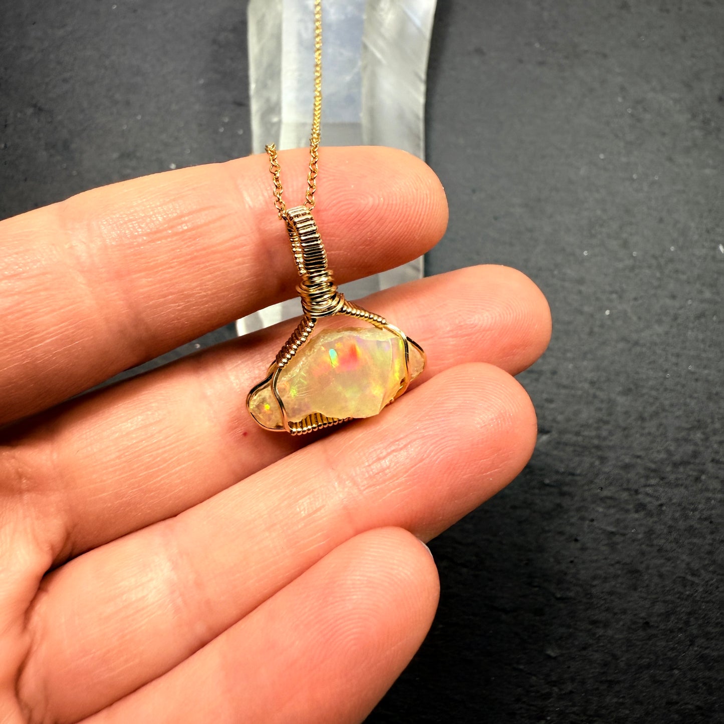 Opal Ridge Pendant - Natural Ethiopian Opal