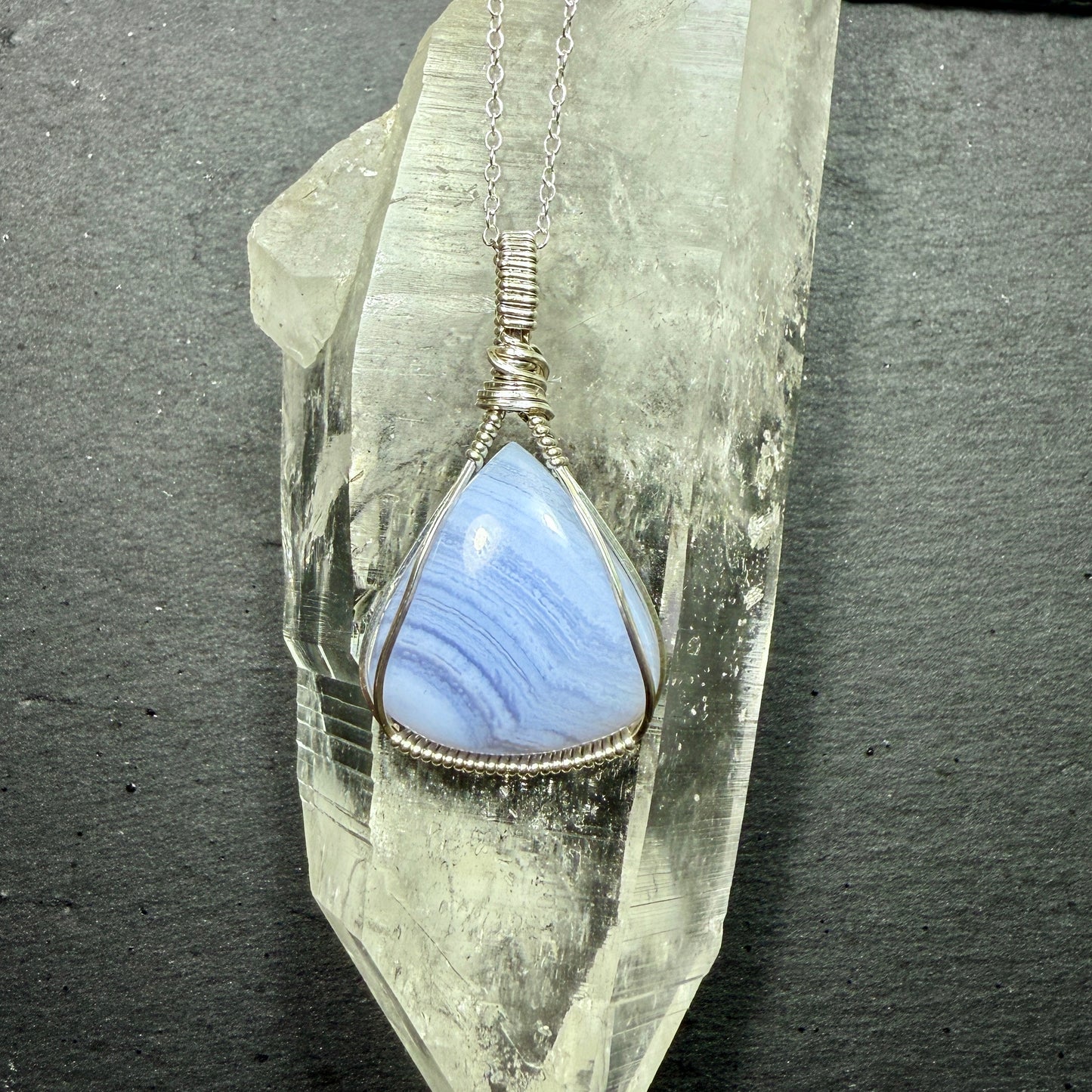 Blue Lace Agate Pendant