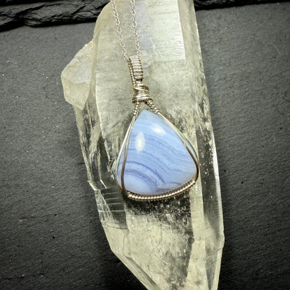 Blue Lace Agate Pendant