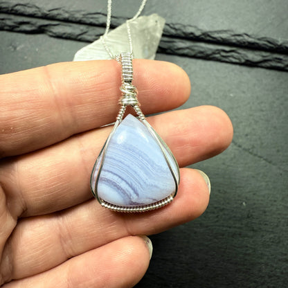 Blue Lace Agate Pendant