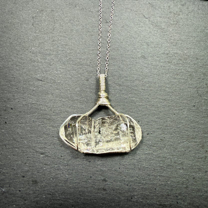 Herkimer Diamond Quartz Crystal Pendant