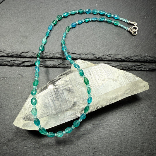 Blue Apatite Gemstone Necklace ~ Inner Vision