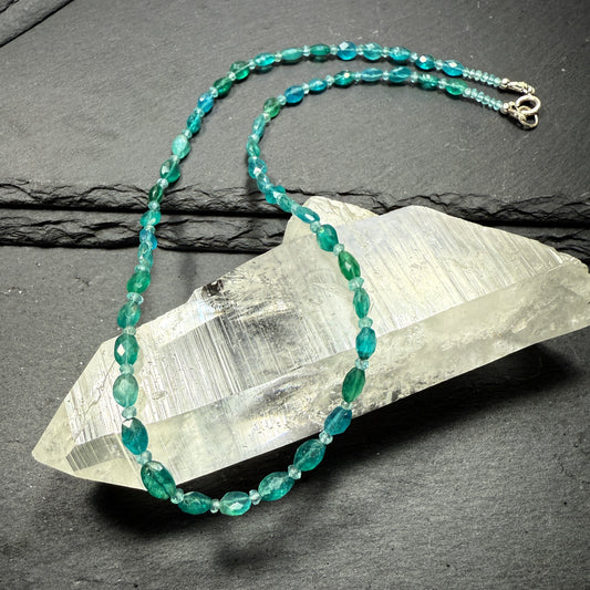 Blue Apatite Gemstone Necklace ~ Inner Vision
