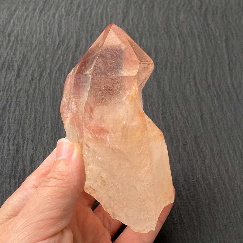 Scarlet Temple Pink Lemurian Quartz Crystal - 84